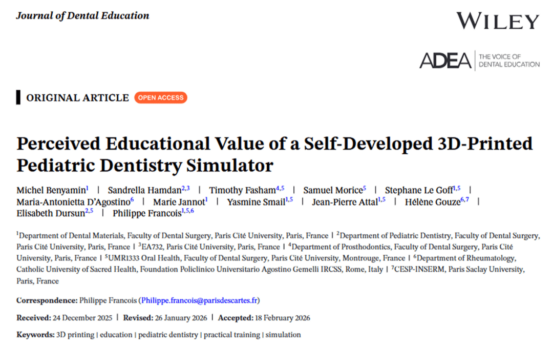 New publication – Benyamin et al., Journal of Dental Education